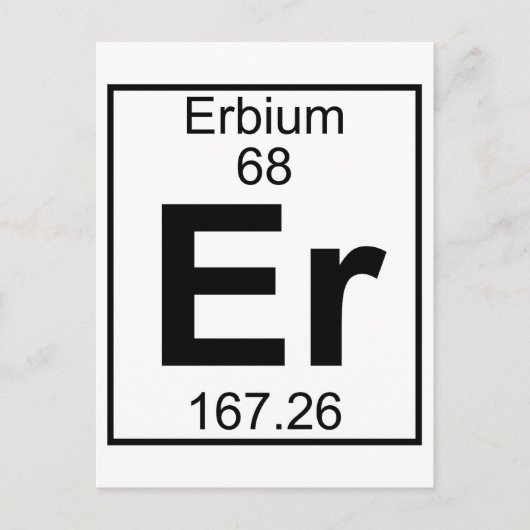 Element 068 - ER - Erbium (volledig) Briefkaart (Voorkant)