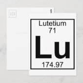 Element 071 - Lu - lutetium (volledig) Briefkaart (Voorkant / Achterkant)
