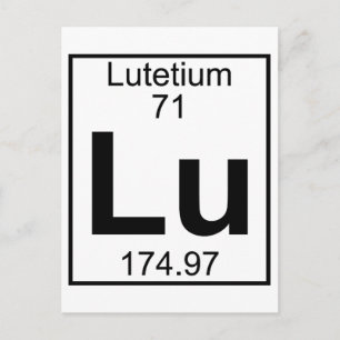 Element 071 - Lu - Lutetium (volledig) Briefkaart