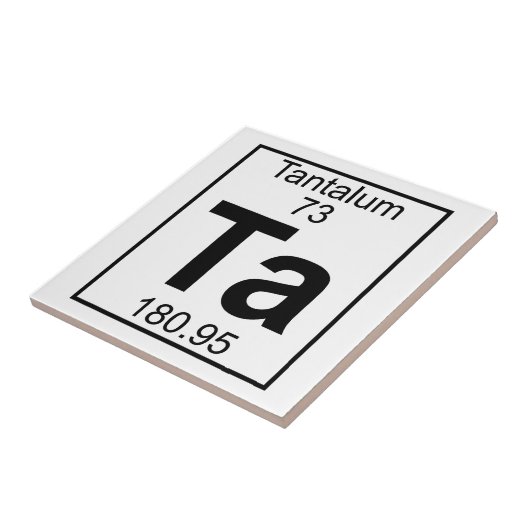 Element 073 - Ta - tantaal (volledig) Tegeltje (Zijkant)
