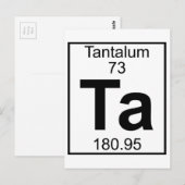 Element 073 - Ta - Tantalum (volledig) Briefkaart (Voorkant / Achterkant)