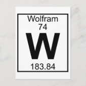 Element 074 - W - Wolfram (volledig) Briefkaart (Voorkant)