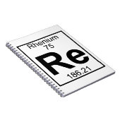 Element 075 - Re - Rhenium (Volledig) Notitieboek (Rechterzijde)