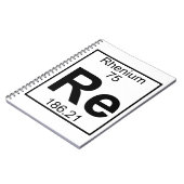 Element 075 - Re - Rhenium (Volledig) Notitieboek (Linkerzijde)