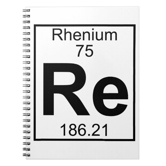 Element 075 - Re - Rhenium (Volledig) Notitieboek (Voorkant)