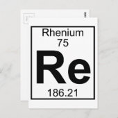 element 075-rhenium (volledig) briefkaart (Voorkant / Achterkant)