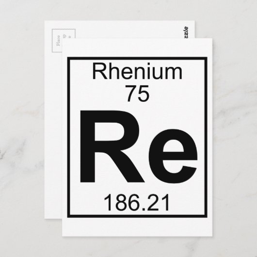 element 075-rhenium (volledig) briefkaart (Voorkant / Achterkant)