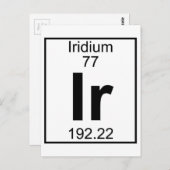 Element 077 - IR - Iridium (volledig) Briefkaart (Voorkant / Achterkant)