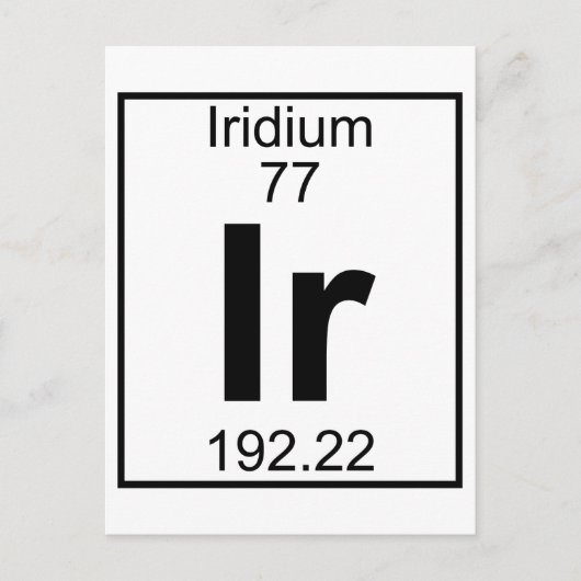 Element 077 - IR - Iridium (volledig) Briefkaart (Voorkant)