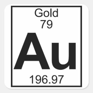 Element 079 - Au - Gold (volledig) Vierkante Sticker
