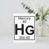 Element 080 - Hg - Kwik (volledig) Briefkaart (Staand voorkant)