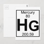 Element 080 - Hg - Kwik (volledig) Briefkaart (Voorkant / Achterkant)