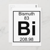 Element 083 - Bi - bismut (volledig) Briefkaart (Voorkant / Achterkant)