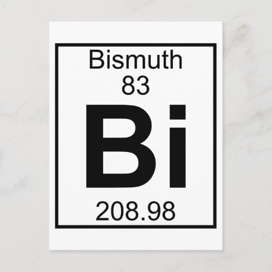 Element 083 - Bi - bismut (volledig) Briefkaart (Voorkant)