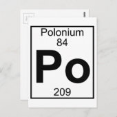 Element 084 - PO - polonium (volledig) Briefkaart (Voorkant / Achterkant)