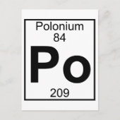Element 084 - PO - polonium (volledig) Briefkaart (Voorkant)