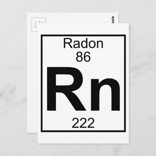 Element 086 - RN - Radon (volledig) Briefkaart (Voorkant / Achterkant)