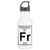 Element 087 - Fr - Francium (volledig) Waterfles (Voorkant)