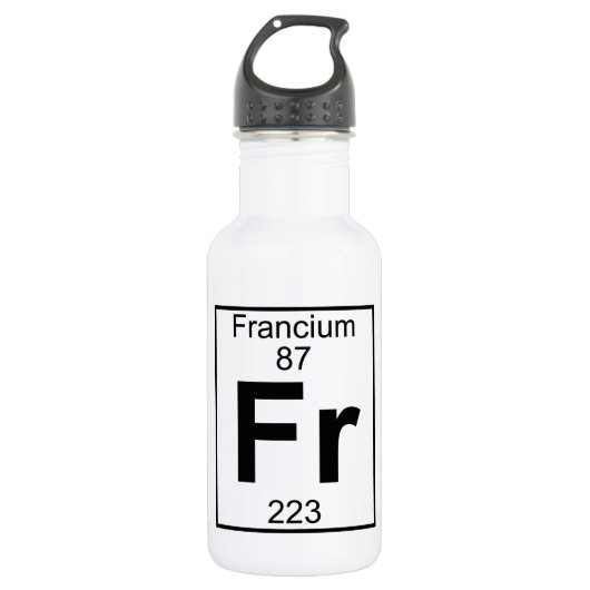 Element 087 - Fr - Francium (volledig) Waterfles (Voorkant)