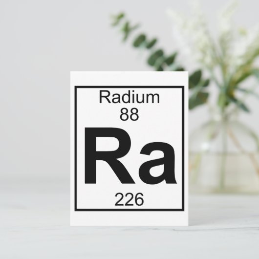 Element 088 - Ra - Radium (volledig) Briefkaart (Staand voorkant)