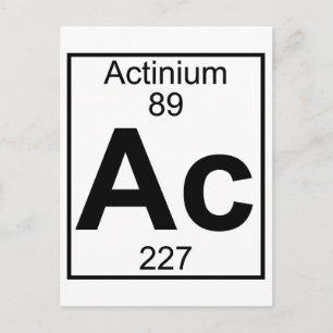 Element 089 - AC - Actinium (volledig) Briefkaart
