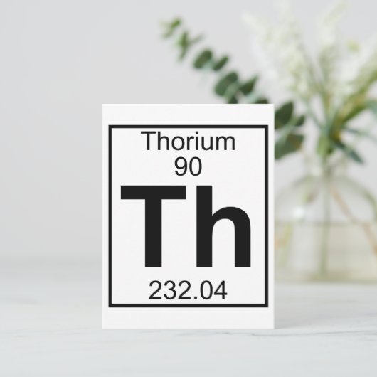 Element 090 - Th - Thorium (volledig) Briefkaart (Staand voorkant)