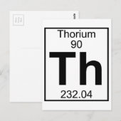 Element 090 - Th - Thorium (volledig) Briefkaart (Voorkant / Achterkant)