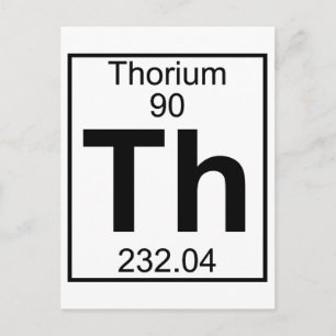 Element 090 - Th - Thorium (volledig) Briefkaart