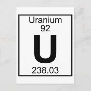 Element 092 - U - (Volledig) Uranium Briefkaart