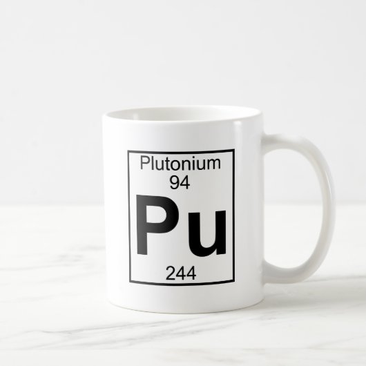 Element 094 - Pu - Plutonium (volledig) Koffiemok (Rechts)