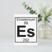 Element 099 - ES - Einsteinium (volledig) Briefkaart (Staand voorkant)