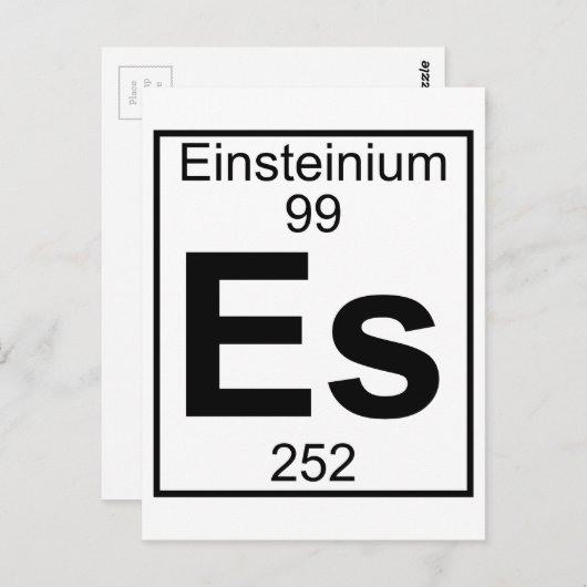 Element 099 - ES - Einsteinium (volledig) Briefkaart (Voorkant / Achterkant)
