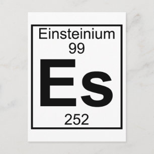 Element 099 - Es - Einsteinium (volledig) Briefkaart