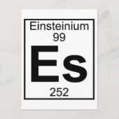 Element 099 - ES - Einsteinium (volledig) Briefkaart (Voorkant)