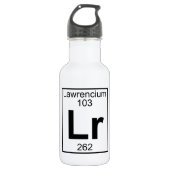 Element 103 - Lr - Lawrencium (volledig) Waterfles (Voorkant)