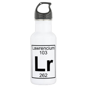 Element 103 - Lr - Lawrencium (volledig) Waterfles
