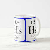 Element 108 witte mok - Kalium (Voorkant rechts)