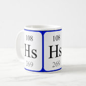 Element 108 witte mok - Kalium (Voorkant links)