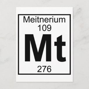 Element 109 - Mt - Meitnerium (volledig) Briefkaart