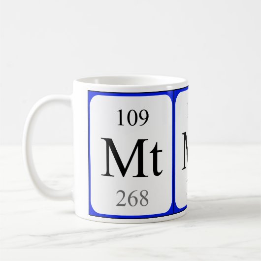 Element 109 witte mok - Meitnerium (Links)