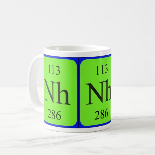 Element 113 mok - nihonium (Voorkant links)