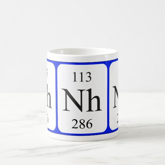 Element 113 witte mok - nihonium (Center)