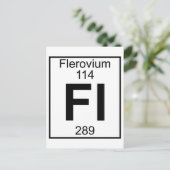 Element 114 - FL - Flerovium (volledig) Briefkaart (Staand voorkant)