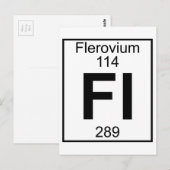Element 114 - FL - Flerovium (volledig) Briefkaart (Voorkant / Achterkant)