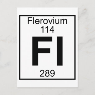 Element 114 - Fl - Flerovium (volledig) Briefkaart