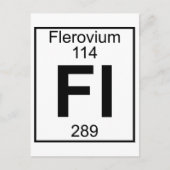 Element 114 - FL - Flerovium (volledig) Briefkaart (Voorkant)