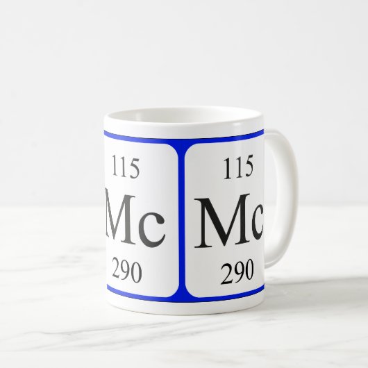 Element 115 witte mok - Moscovium (Voorkant rechts)