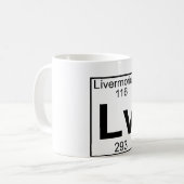 Element 116 - Lv - Livermorium (volledig) Koffiemok (Voorkant links)