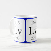 Element 116 witte mok - Livermorium (Voorkant links)