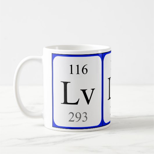 Element 116 witte mok - Livermorium (Links)